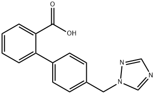 [1,1'-Biphenyl]-2-carboxylic acid, 4'-(1H-1,2,4-triazol-1-ylmethyl)- Structure