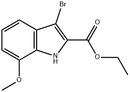 1H-Indole-2-carboxylic acid, 3-bromo-7-methoxy-, ethyl ester Structure