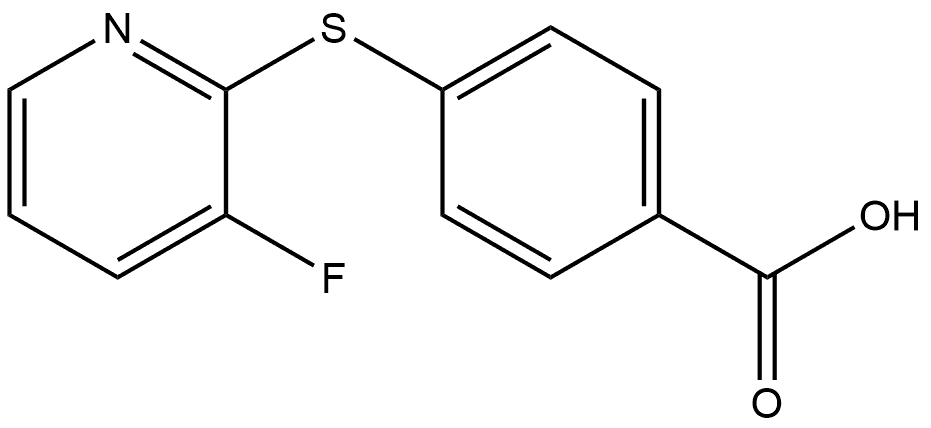 4-[(3-Fluoro-2-pyridinyl)thio]benzoic acid Structure