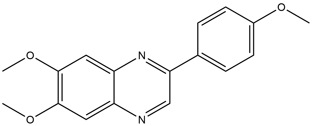 6,7-dimethoxy-2-(4-methoxyphenyl)quinoxaline Structure