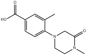 Benzoic acid, 3-methyl-4-(4-methyl-3-oxo-1-piperazinyl)- Structure