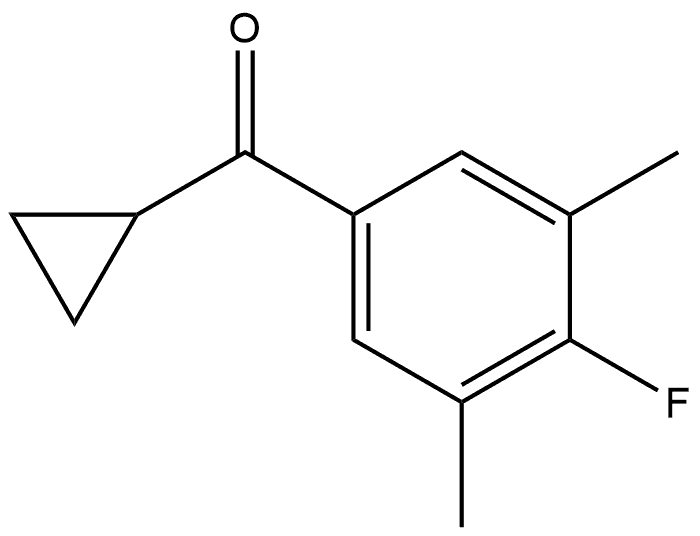 Cyclopropyl(4-fluoro-3,5-dimethylphenyl)methanone Structure