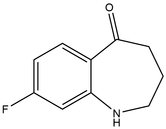 8-Fluoro-3,4-dihydro-1H-benzo[b]azepin-5(2H)-one Structure