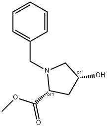 D-Proline, 4-hydroxy-1-(phenylmethyl)-, methyl ester, (4R)-rel- Structure