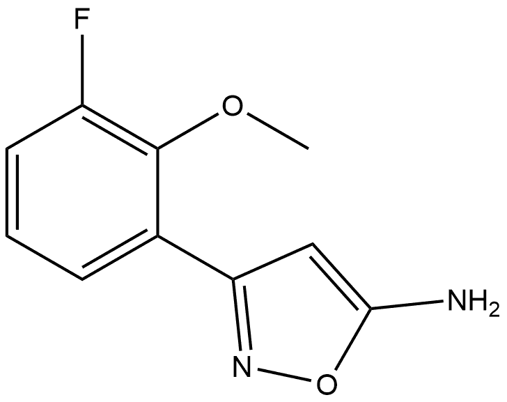 3-(3-fluoro-2-methoxy-phenyl)isoxazol-5-amine 구조식 이미지