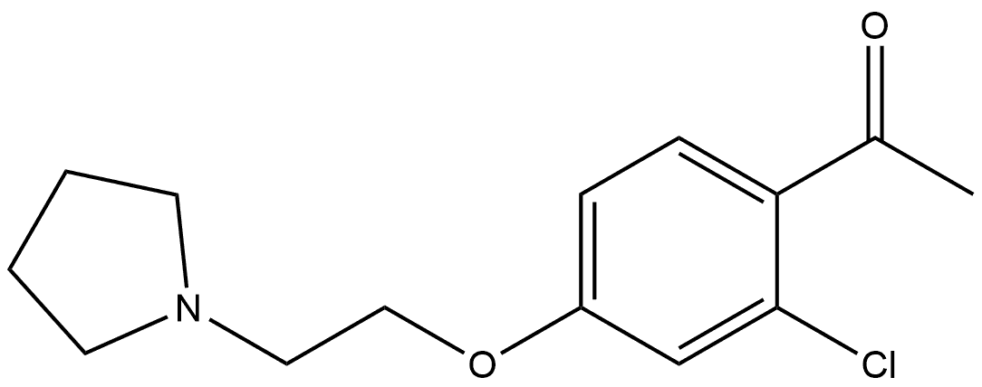 1-[2-Chloro-4-[2-(1-pyrrolidinyl)ethoxy]phenyl]ethanone Structure