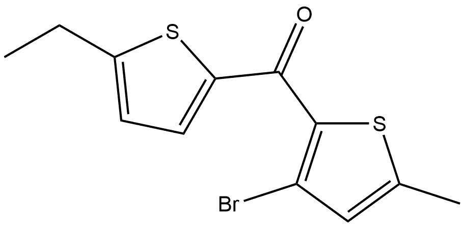 (3-Bromo-5-methyl-2-thienyl)(5-ethyl-2-thienyl)methanone Structure