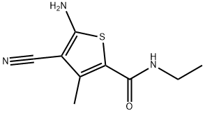 5-amino-4-cyano-N-ethyl-3-methylthiophene-2-car
boxamide Structure