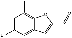 2-Benzofurancarboxaldehyde, 5-bromo-7-methyl- Structure