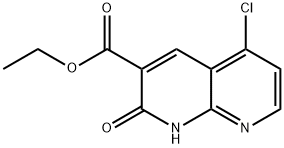 Ethyl 5-chloro-2-oxo-1,2-dihydro-1,8-naphthyridine-3-carboxylate 구조식 이미지