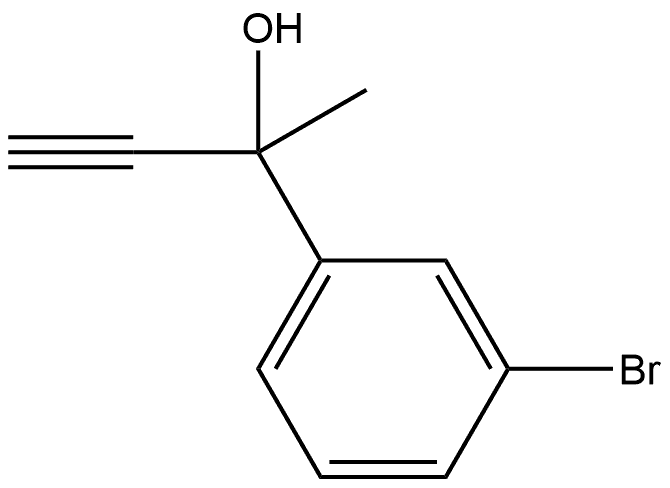 Benzenemethanol, 3-bromo-α-ethynyl-α-methyl- Structure