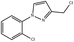 1H-Pyrazole, 3-(chloromethyl)-1-(2-chlorophenyl)- 구조식 이미지