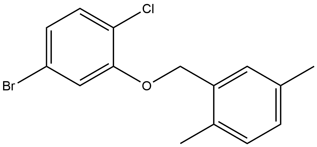 Benzene, 4-bromo-1-chloro-2-[(2,5-dimethylphenyl)methoxy]- Structure