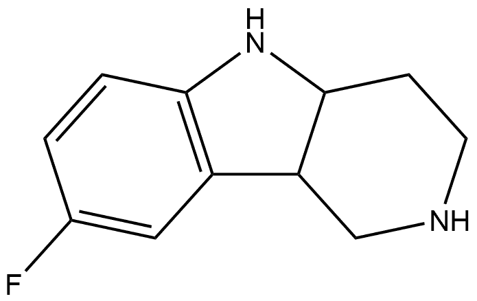 8-fluoro-2,3,4,4a,5,9b-hexahydro-1H-pyrido[4,3-b]indole Structure