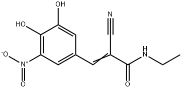 2-Propenamide, 2-cyano-3-(3,4-dihydroxy-5-nitrophenyl)-N-ethyl- Structure