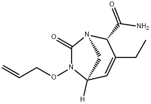 (1R,2S,5R)-3-Ethyl-7-oxo-6-(2-propen-1-yloxy)-
1,6-diazabicyclo[3.2.1]oct-3-ene-2-carbox
amide Structure