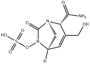 (1R,2S,5R)-2-(Aminocarbonyl)-3-(hydroxy
methyl)-7-oxo-1,6-diazabicyclo[3.2.1]oct-3-en-
6-yl hydrogen sulfate Structure