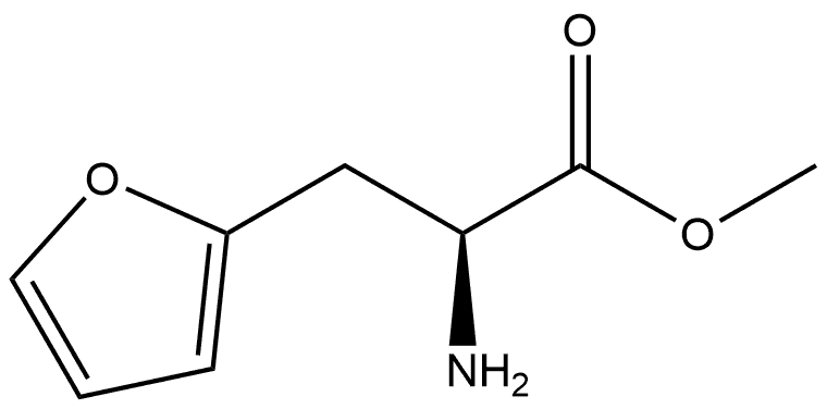 2-Furanpropanoic acid, α-amino-, methyl ester, (αS)- Structure