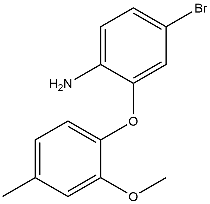 4-Bromo-2-(2-methoxy-4-methylphenoxy)benzenamine Structure