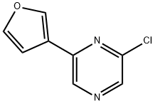 2-Chloro-6-(furan-3-yl)pyrazine Structure