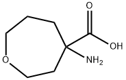 4-Oxepanecarboxylic acid, 4-amino- Structure