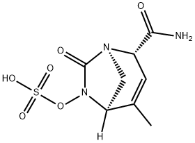 (1R,2S,5R)-2-(Aminocarbonyl)-4-methyl-7-oxo-
1,6-diazabicyclo[3.2.1]oct-3-en-6-yl hydrogen
sulfate Structure