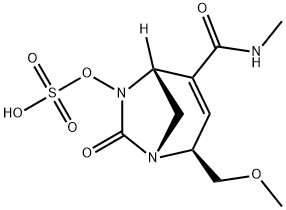 (1R,2S,5R)-2-(Methoxymethyl)-4-[(methyl
amino)carbonyl]-7-oxo-1,6-diazabicyclo[3.2.1]
oct-3-en-6-yl hydrogen sulfate Structure