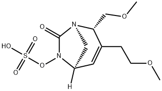 (1R,2S,5R)-3-(2-Methoxyethyl)-2-(methoxy
methyl)-7-oxo-1,6-diazabicyclo[3.2.1]oct-3-en-
6-yl hydrogen sulfate Structure