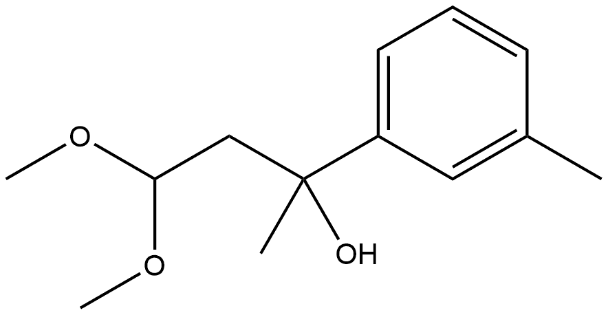 Benzenemethanol, α-(2,2-dimethoxyethyl)-α,3-dimethyl- 구조식 이미지