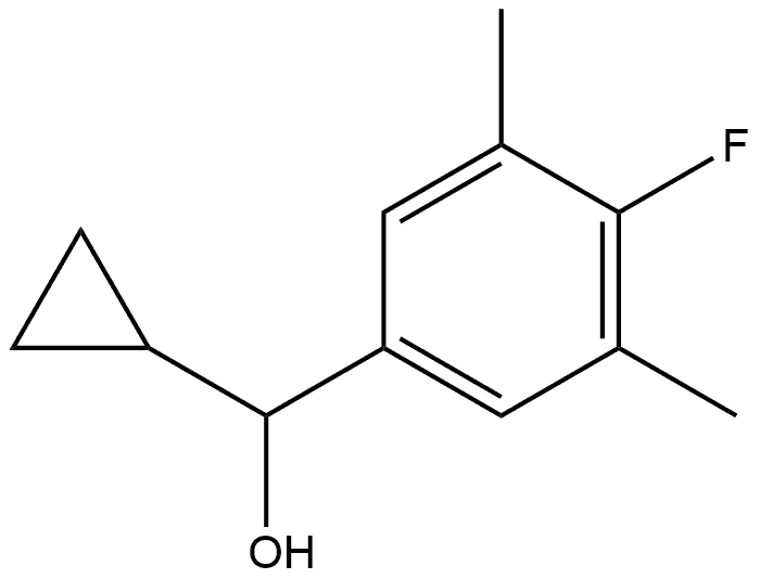 α-Cyclopropyl-4-fluoro-3,5-dimethylbenzenemethanol Structure