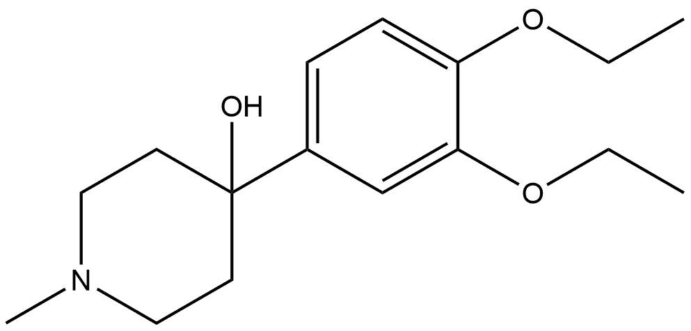 4-(3,4-Diethoxyphenyl)-1-methyl-4-piperidinol Structure