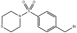 Thiomorpholine, 4-[[4-(bromomethyl)phenyl]sulfonyl]- Structure