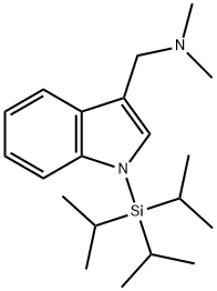 1H-Indole-3-methanamine, N,N-dimethyl-1-[tris(1-methylethyl)silyl]- Structure