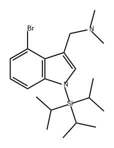 1H-Indole-3-methanamine, 4-bromo-N,N-dimethyl-1-[tris(1-methylethyl)silyl]- Structure