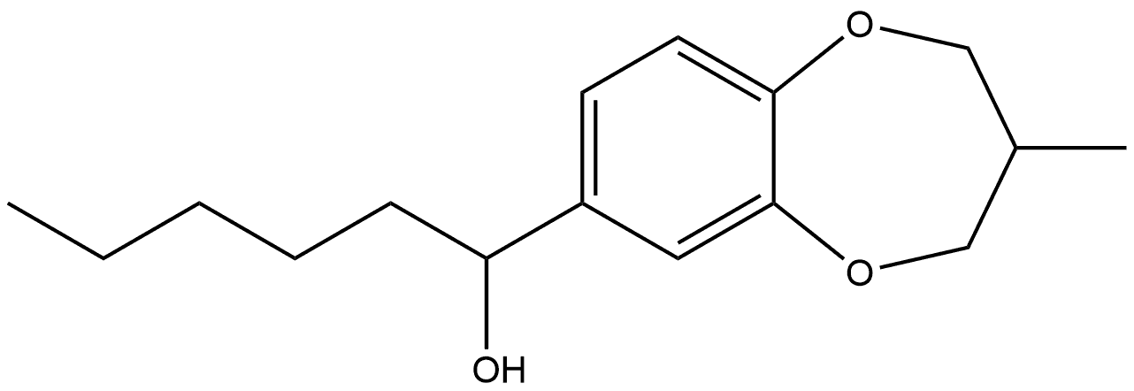 3,4-Dihydro-3-methyl-α-pentyl-2H-1,5-benzodioxepin-7-methanol Structure