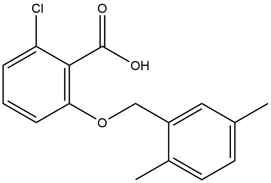 2-Chloro-6-[(2,5-dimethylphenyl)methoxy]benzoic acid Structure