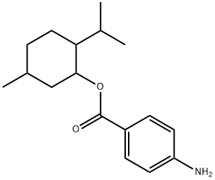 Cyclohexanol, 5-methyl-2-(1-methylethyl)-, 1-(4-aminobenzoate) Structure