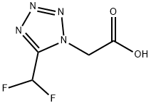 2-[5-(Difluoromethyl)-1H-1,2,3,4-tetrazol-1-yl]acetic acid Structure