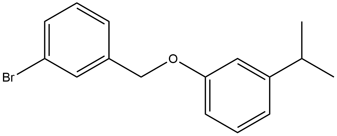 Benzene, 1-bromo-3-[[3-(1-methylethyl)phenoxy]methyl]- Structure