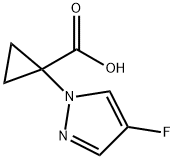 1-(4-fluoro-1H-pyrazol-1-yl)cyclopropane-1-carbox ylic acid Structure