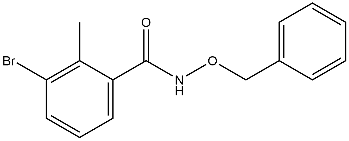 3-Bromo-2-methyl-N-(phenylmethoxy)benzamide Structure