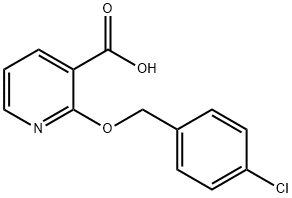 2-[(4-chlorophenyl)methoxy]pyridine-3-carboxylic acid 구조식 이미지