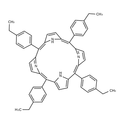 21H,23H-Porphine, 5,10,15,20-tetrakis(4-ethylphenyl)- 구조식 이미지