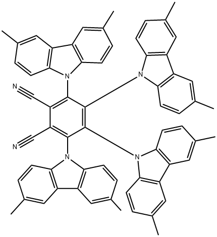 1,2-Benzenedicarbonitrile, 3,4,5,6-tetrakis(3,6-dimethyl-9H-carbazol-9-yl)- Structure