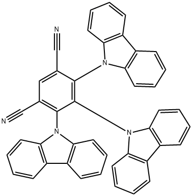 4,5,6-Tri-9H-carbazol-9-yl-1,3-benzenedicarbonitrile Structure