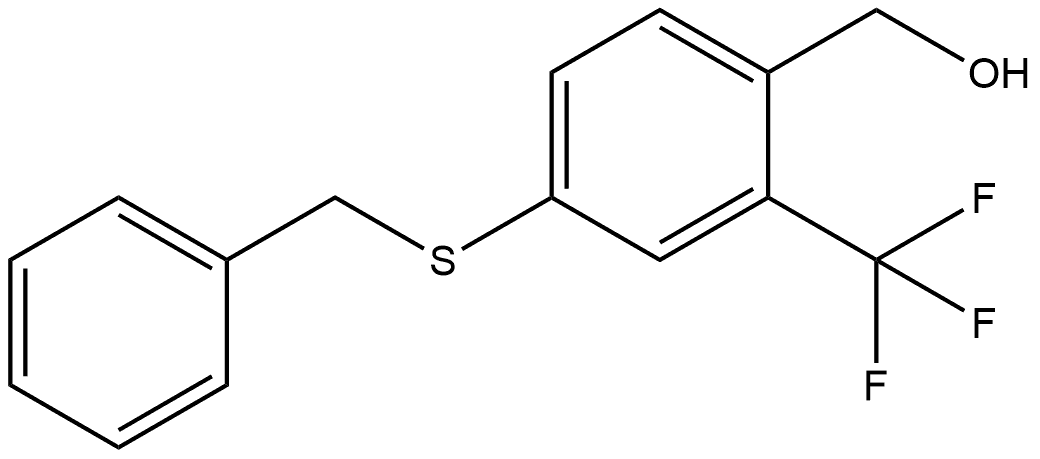 4-[(Phenylmethyl)thio]-2-(trifluoromethyl)benzenemethanol Structure