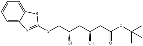 D-erythro-Hexonic acid, 6-S-2-benzothiazolyl-2,4-dideoxy-6-thio-, 1,1-dimethylethyl ester 구조식 이미지