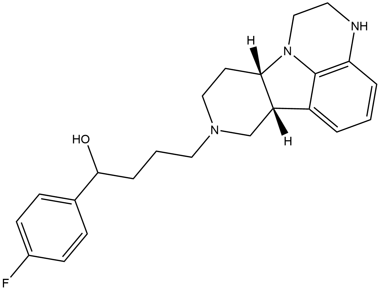 (6bR,10aS)-α-(4-Fluorophenyl)-2,3,6b,9,10,10a-hexahydro-1H-pyrido[3′,4′:4,5]pyrrolo[1,2,3-de]quinoxaline-8(7H)-butanol Structure