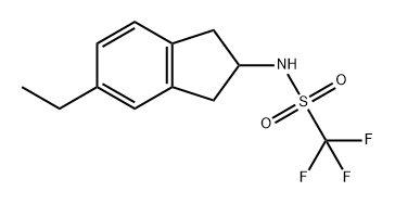 Methanesulfonamide, N-(5-ethyl-2,3-dihydro-1H-inden-2-yl)-1,1,1-trifluoro- 구조식 이미지