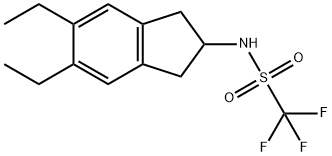 Methanesulfonamide, N-(5,6-diethyl-2,3-dihydro-1H-inden-2-yl)-1,1,1-trifluoro- Structure